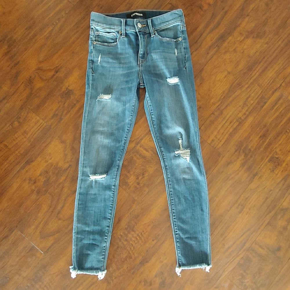 Express Raw Hem Leggings- size 0
